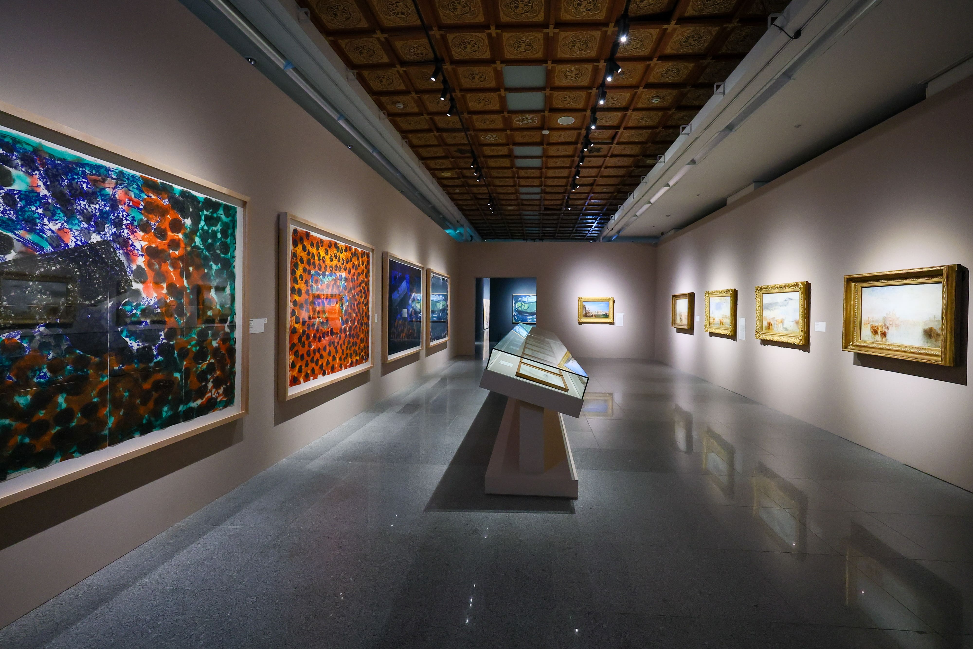 展 區 「 威 尼 斯 ： 壯 麗 的 城 市 」 。 圖 ： 「 威 廉 ． 透 納 特 展 ： 崇 高 的 迴 響 」 提 供 
