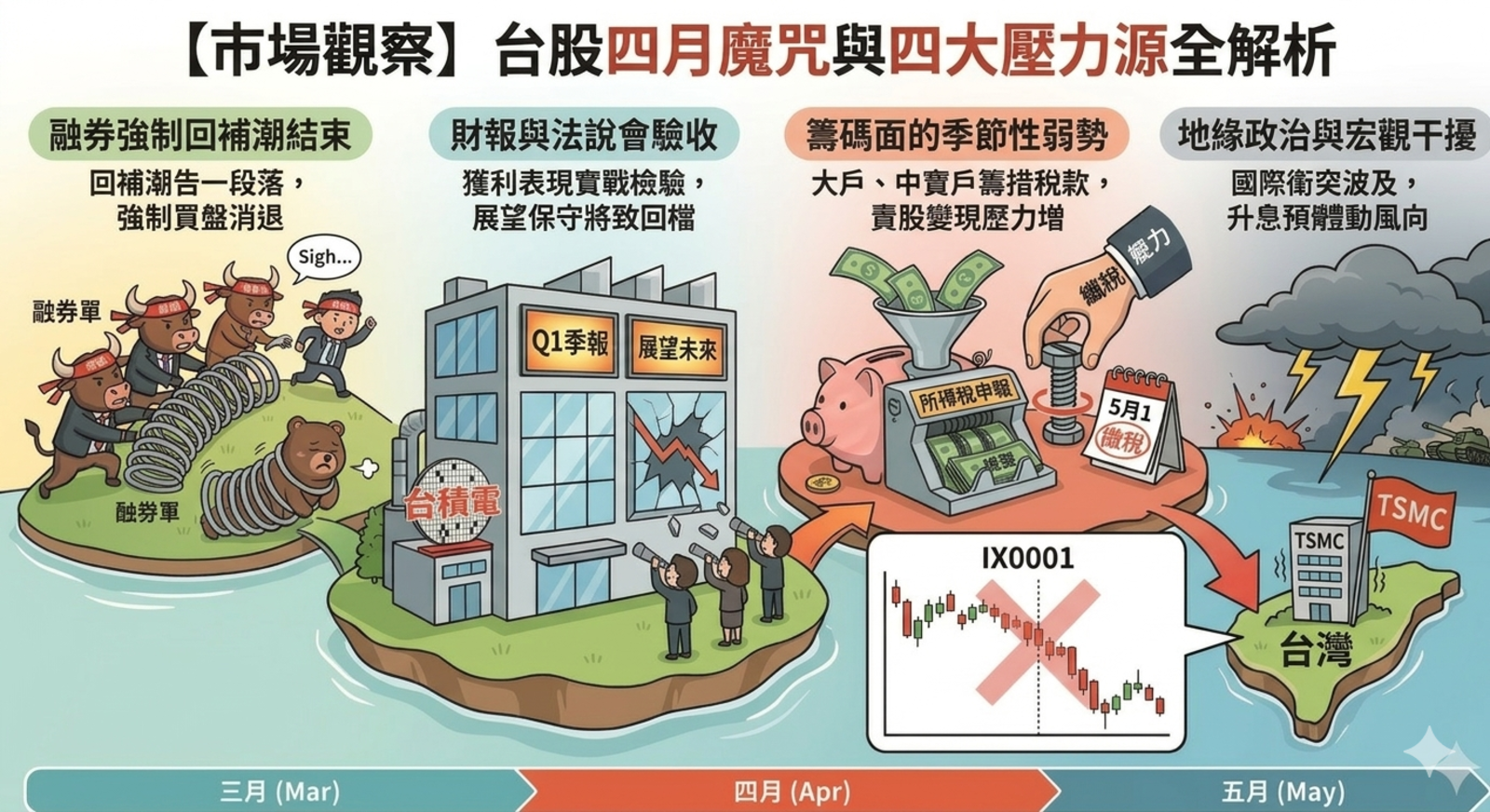 台 股 四 月 魔 咒 下 跌 機 率 高 