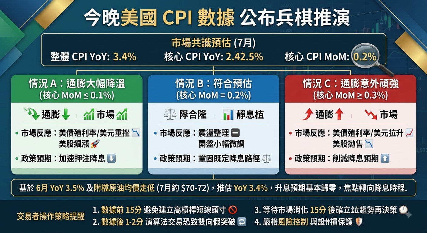 今 晚 美 國 C P I 公 布 兵 推 