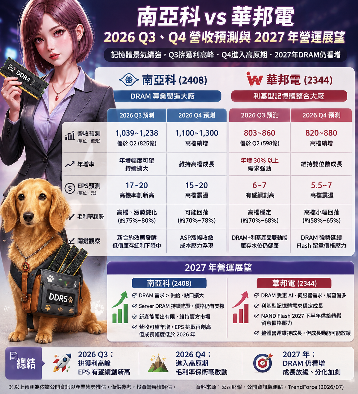 南 亞 科 v s 華 邦 電 
