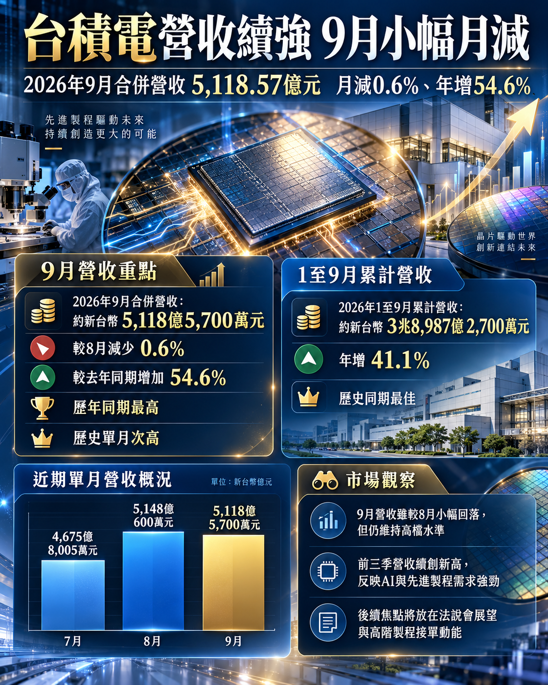 台 積 電 營 收 